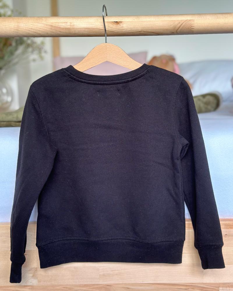 Replay children's sweatshirt black with flower embroidery