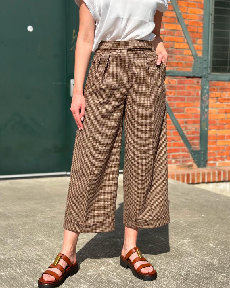Kalhoty dámské Max Mara hnědé