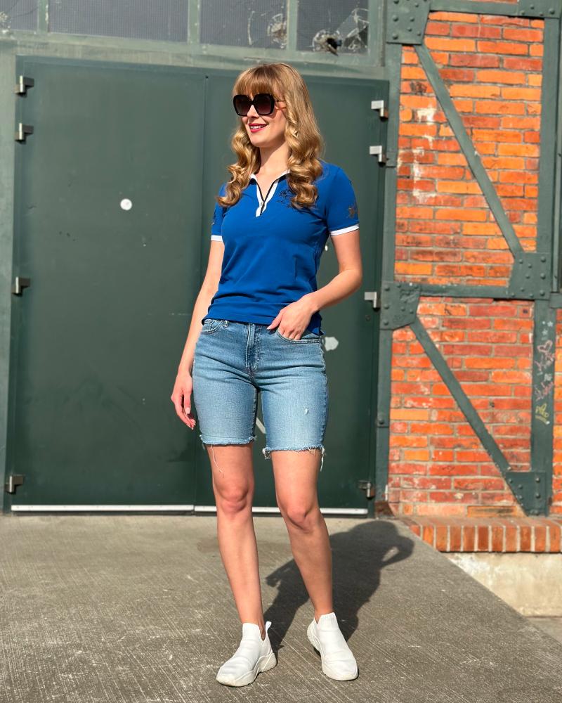 Women's shorts Gap denim light blue