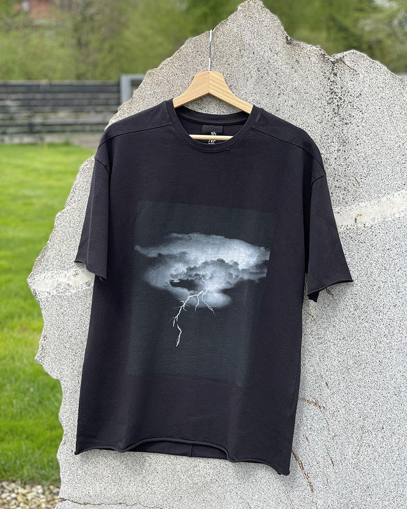 Triko pánské Thom/Krom s potiskem bouřky