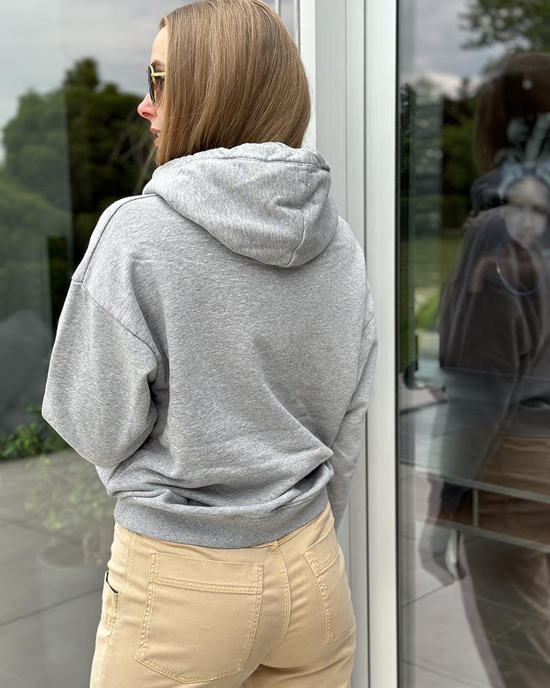 Mikina dámská Red Valentino šedá s nápisem