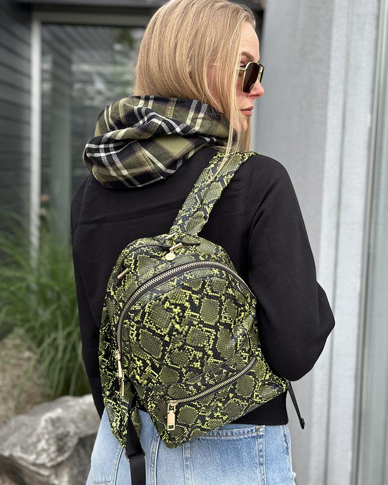 Women's backpack Replay with a snake pattern