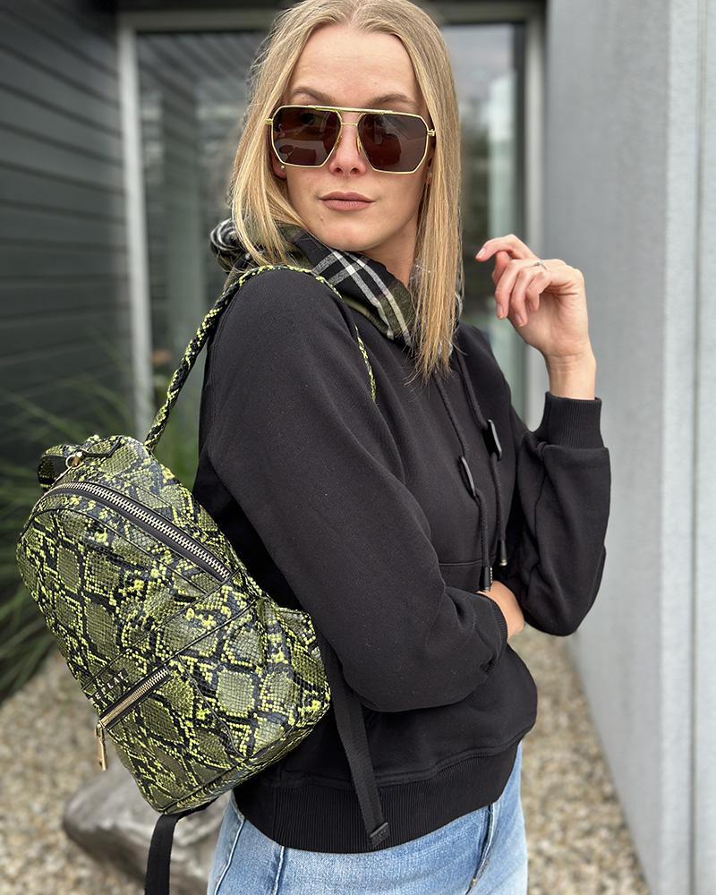 Women's backpack Replay with a snake pattern