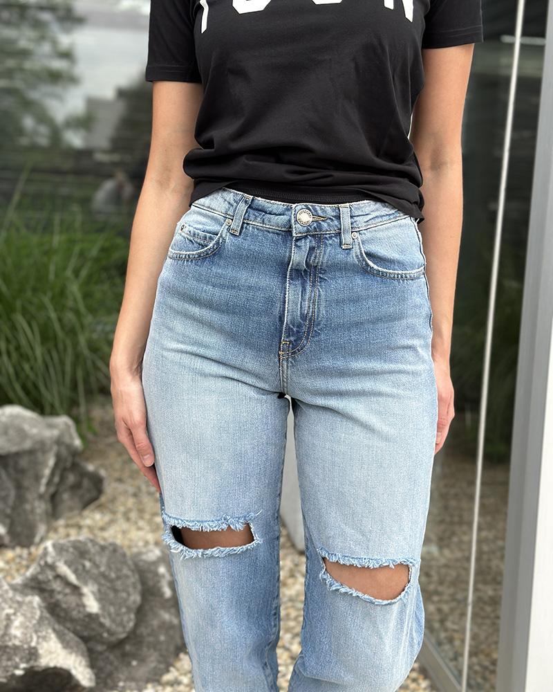 Pinko women's jeans with holes on the knees