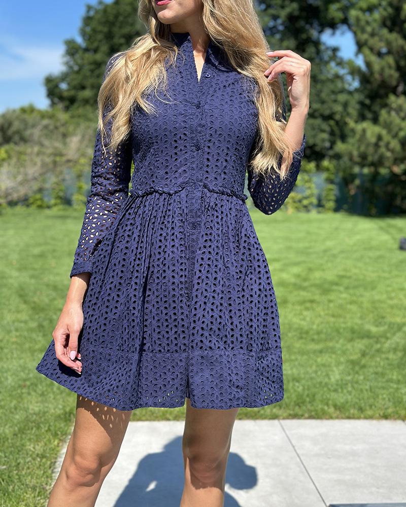 Šaty dámské Michael Kors navy madeirové