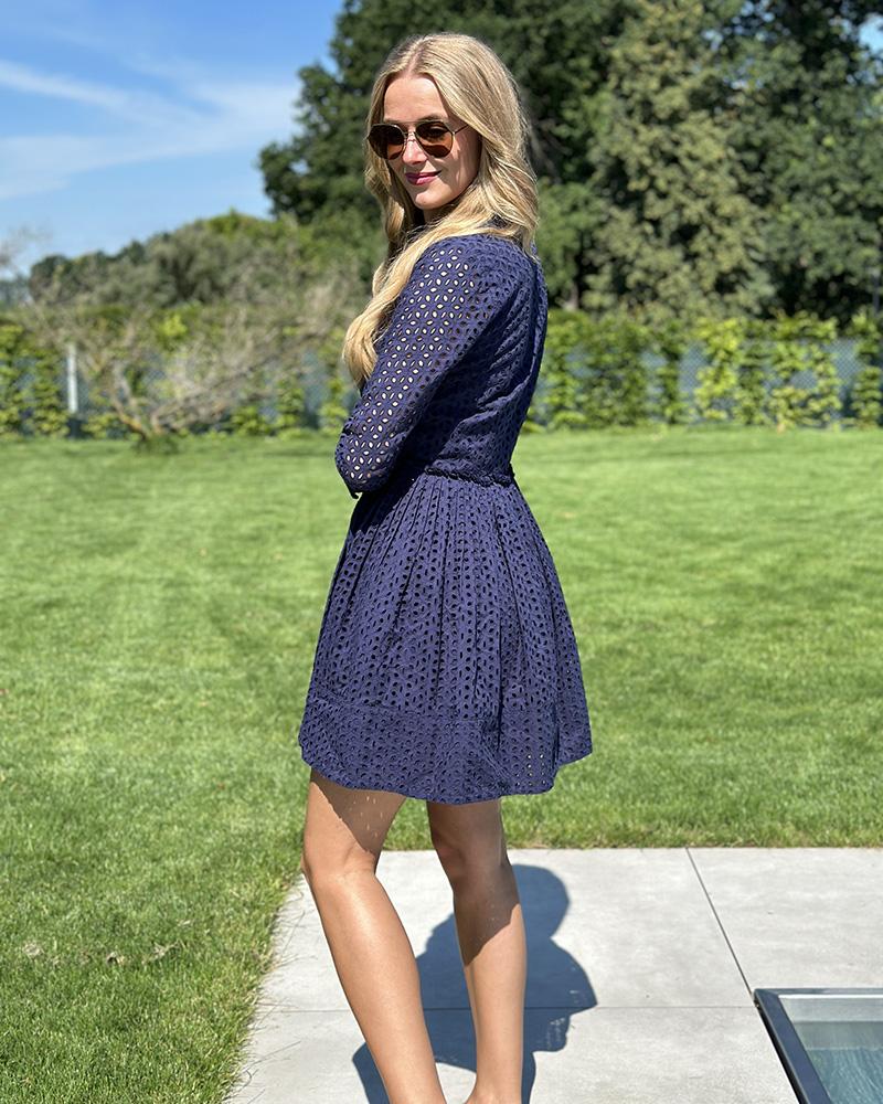 Šaty dámské Michael Kors navy madeirové