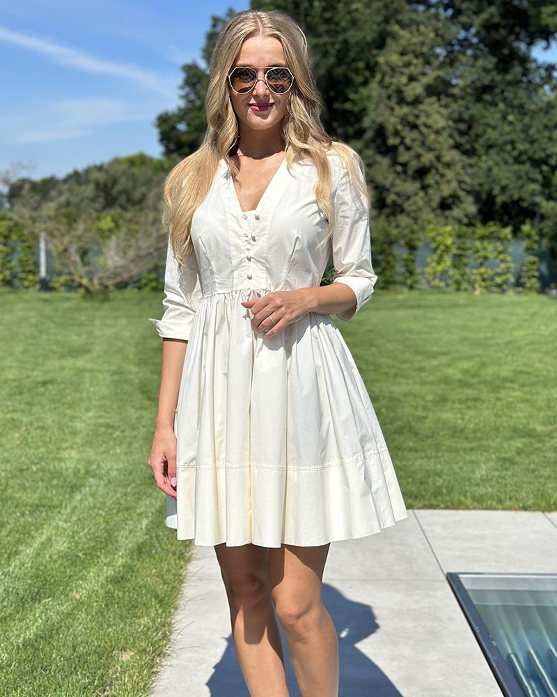 Šaty dámské Twinset krémové