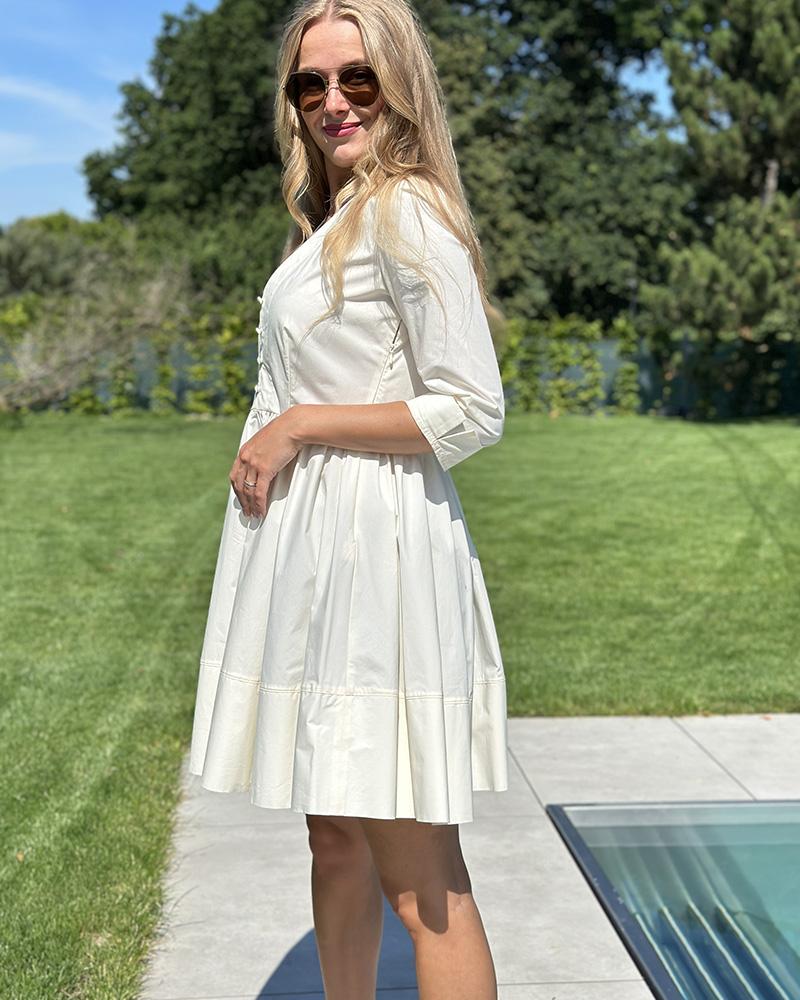 Šaty dámské Twinset krémové