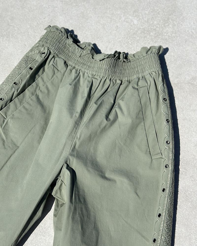 Women's Twinset khaki linen pants