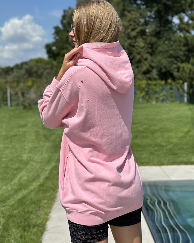 Mikina dámská Replay ORGANIC COTTON růžová