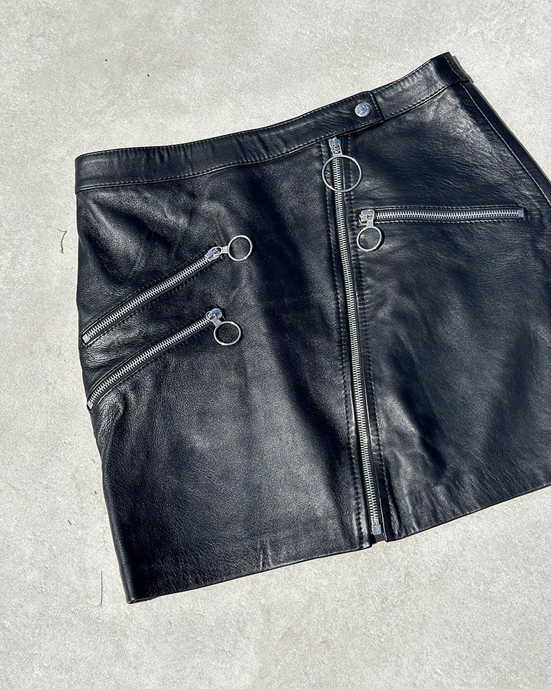 Sukně dámská Replay černá se zipy