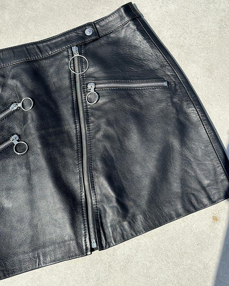 Sukně dámská Replay černá se zipy