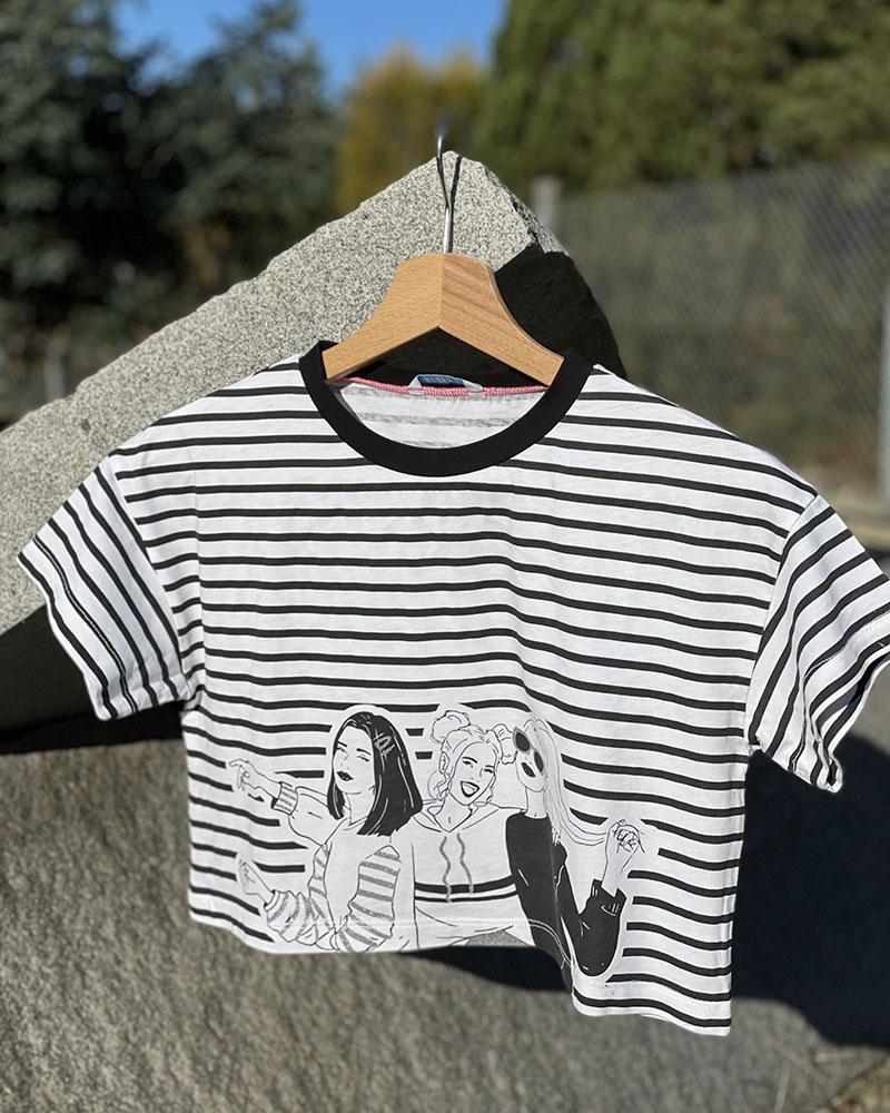 Children's T-shirt Mayoral striped with a picture