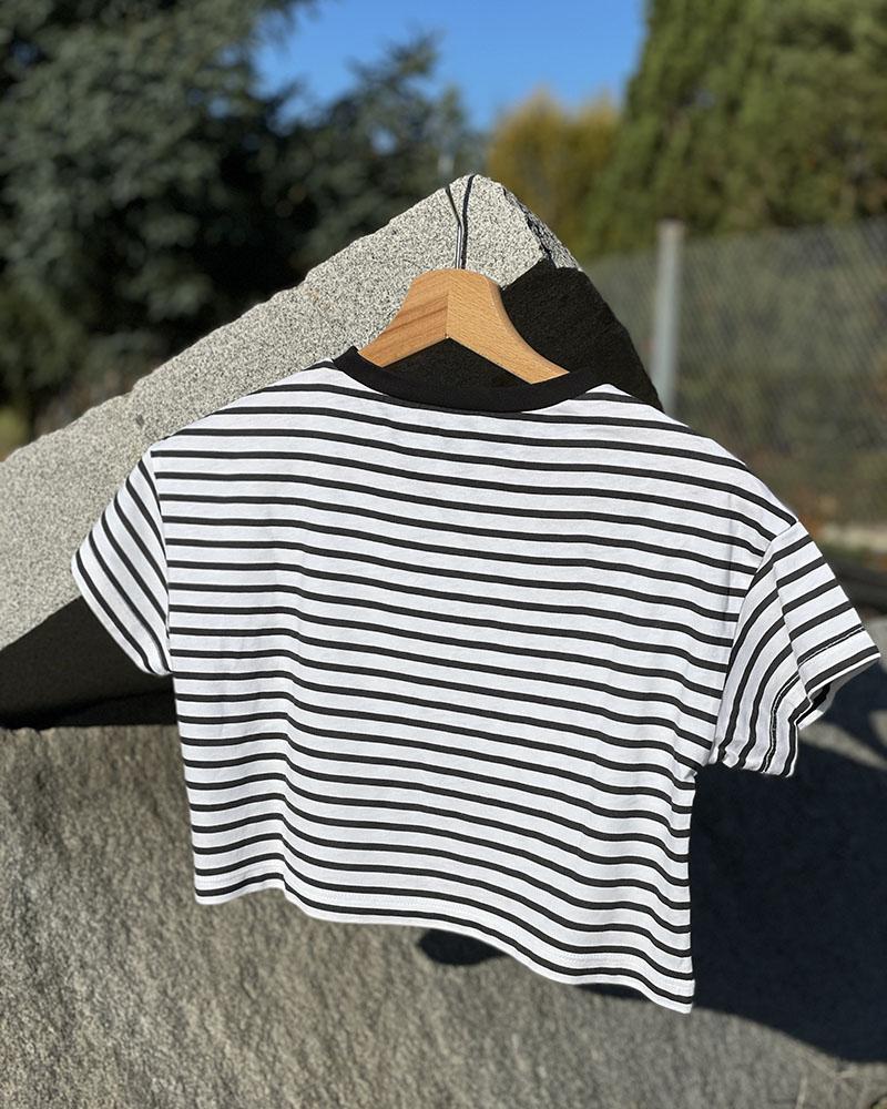 Children's T-shirt Mayoral striped with a picture