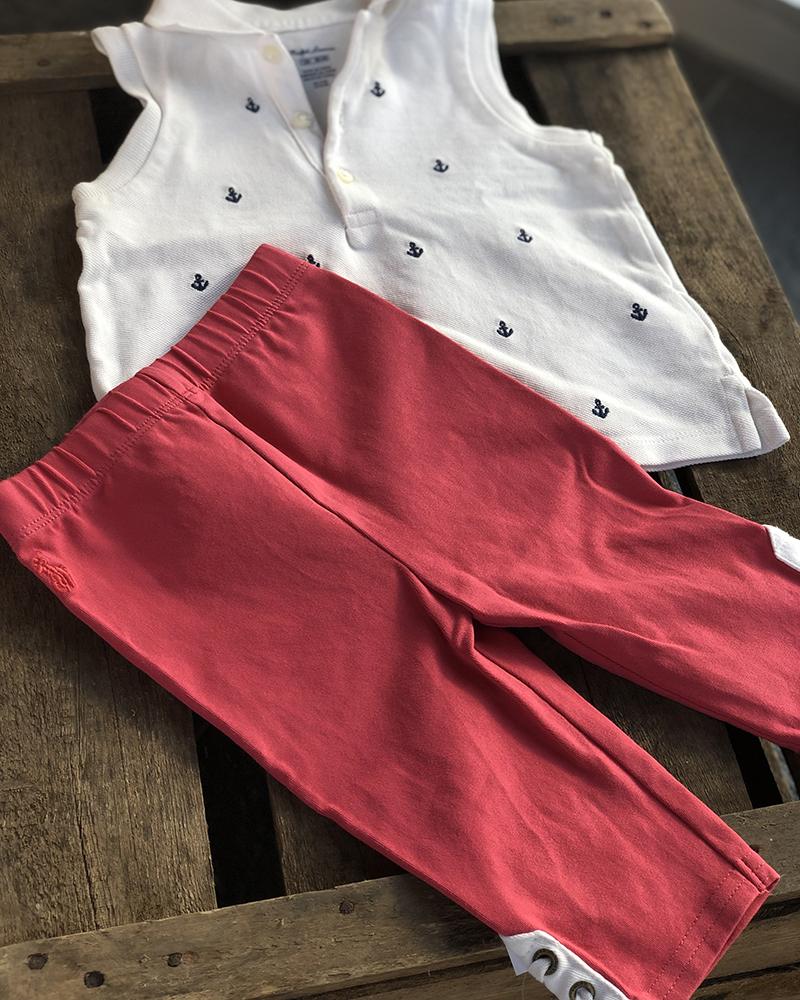 Nátělník dětský Ralph Lauren s kotvami