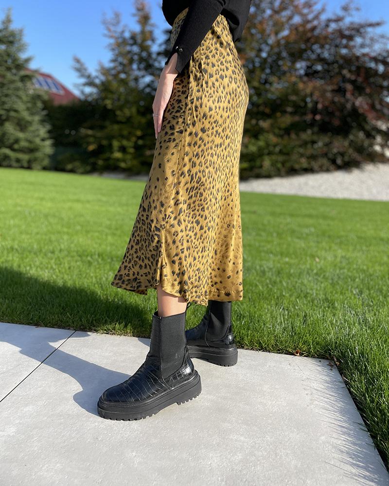 replay_sukně_midi_zluta_cerna_damska_m