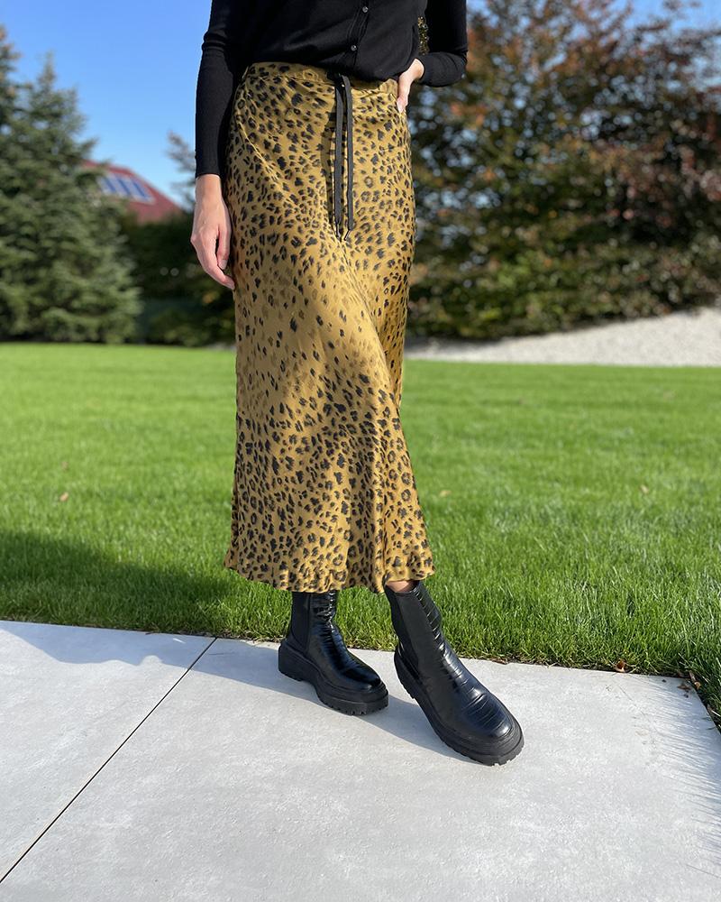 replay_sukně_midi_zluta_cerna_damska_m