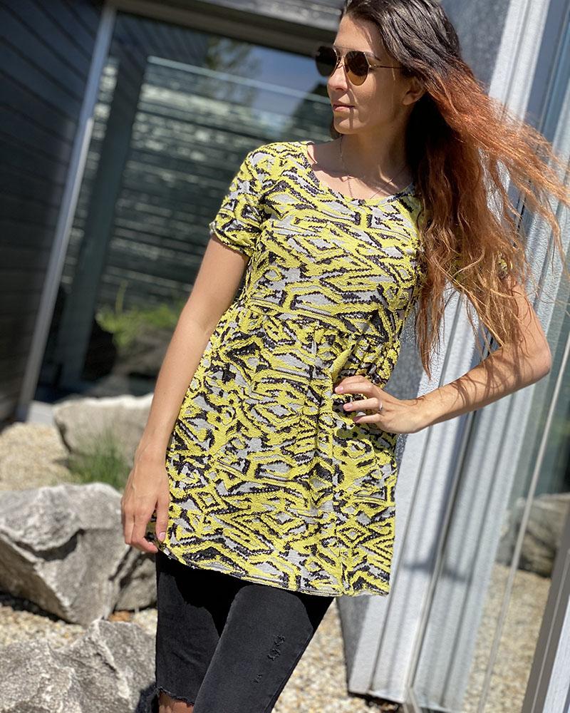 Women's Tunic Pinko grey/black/yellow