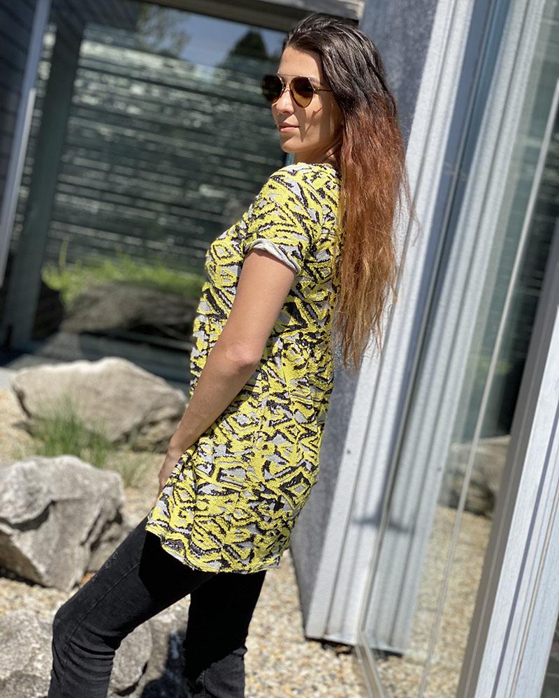 Women's Tunic Pinko grey/black/yellow