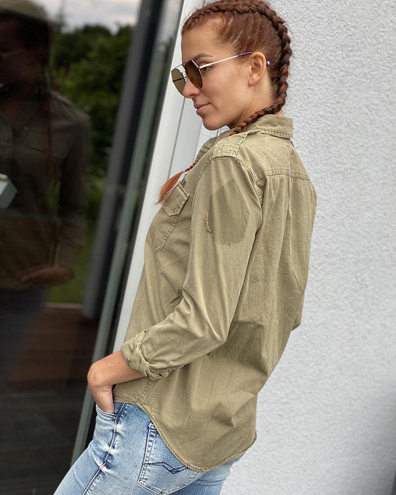 Košile dámská Ralph Lauren khaki