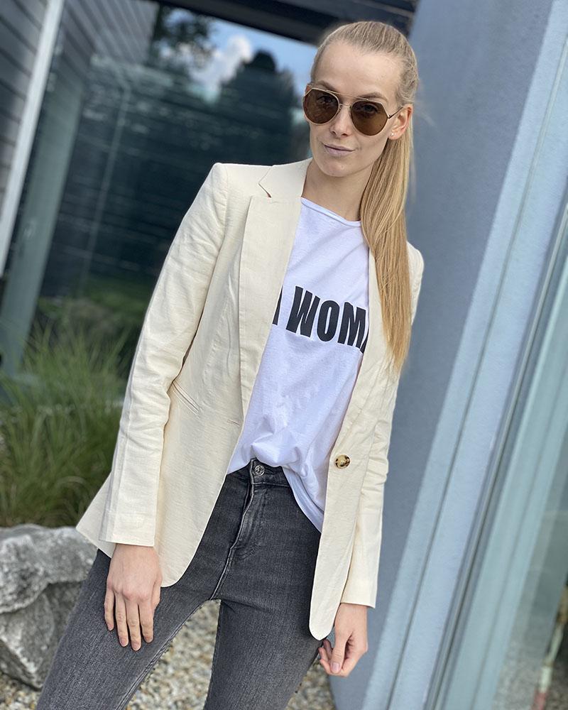 Women's jacket Pinko cream