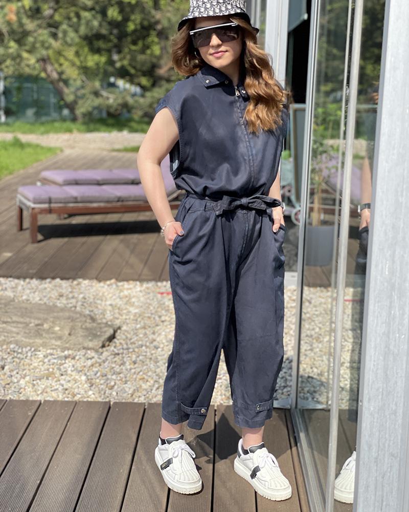 Diesel women's overall dark blue