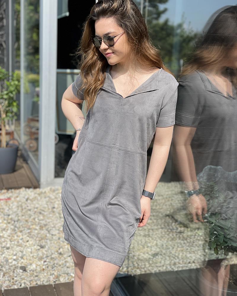 Women's dress Marella SPORT gray suede