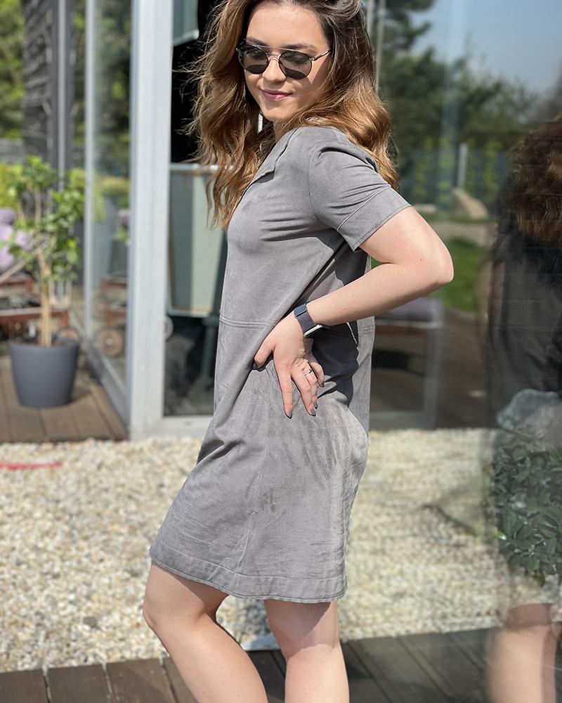 Women's dress Marella SPORT gray suede