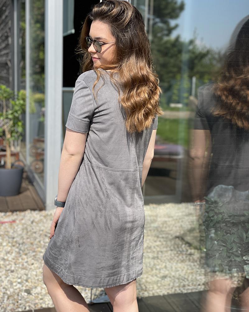 Women's dress Marella SPORT gray suede