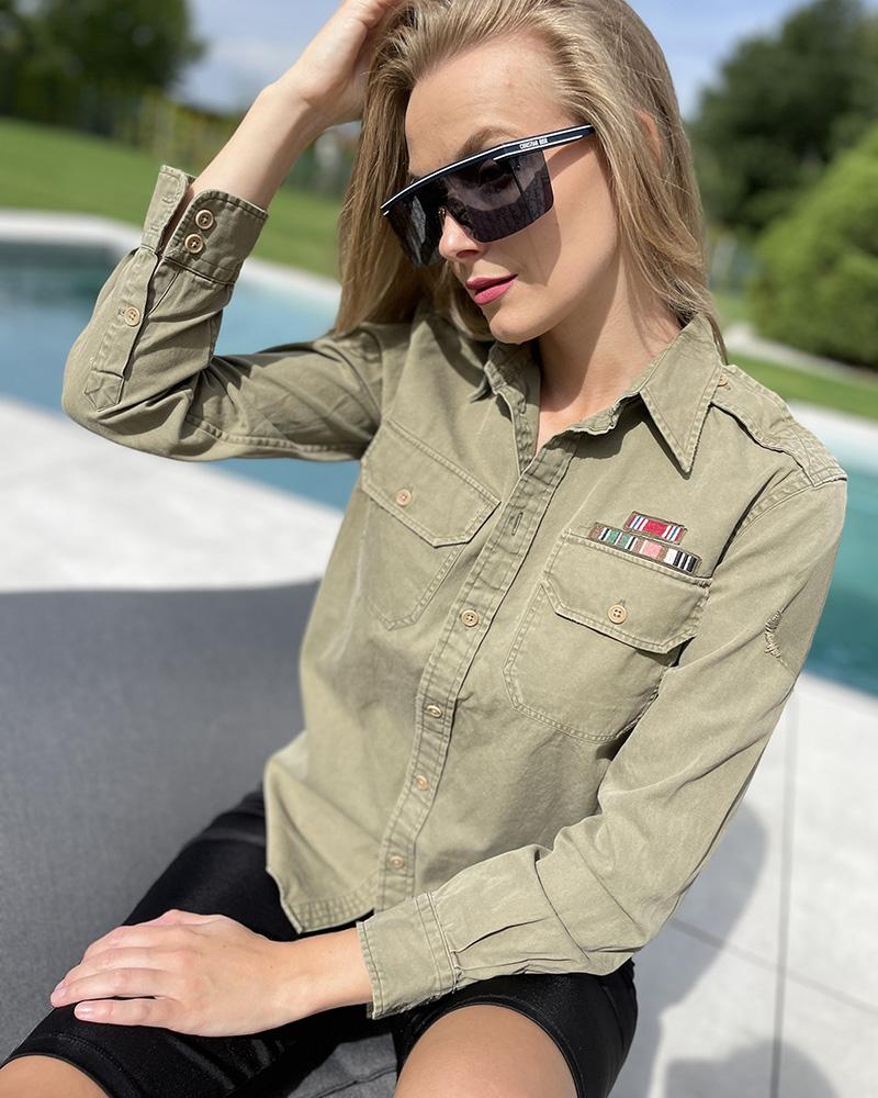 Košile dámská Ralph Lauren khaki