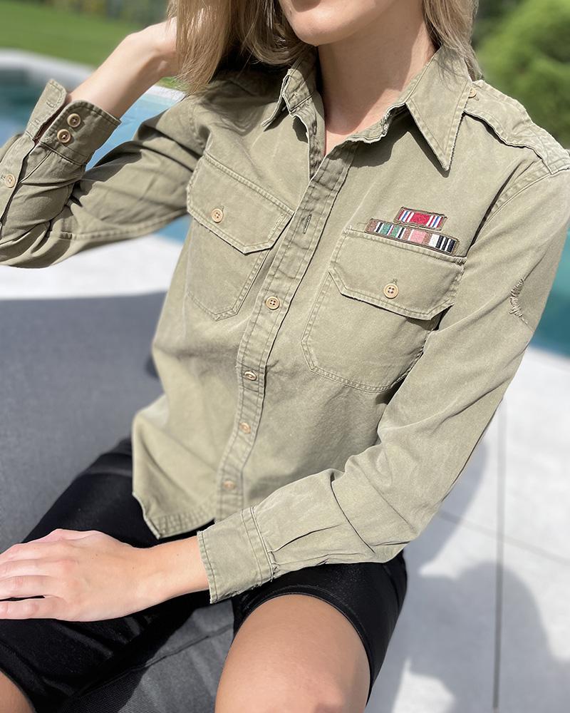Košile dámská Ralph Lauren khaki