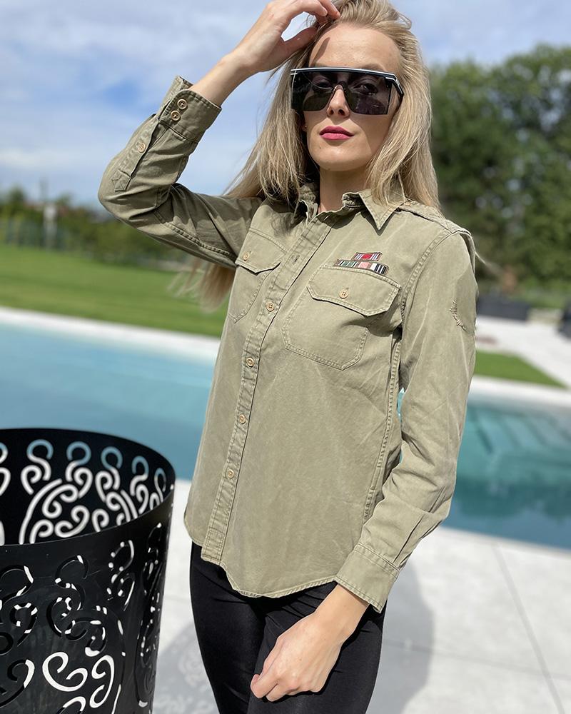 Košile dámská Ralph Lauren khaki
