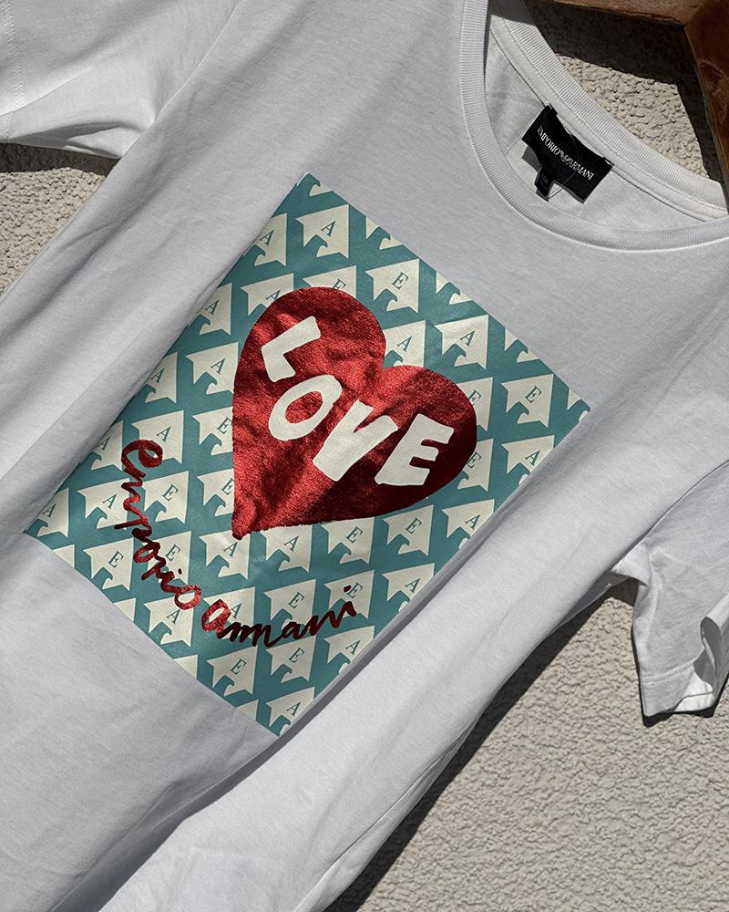 Triko dětské Emporio Armani se srdcem