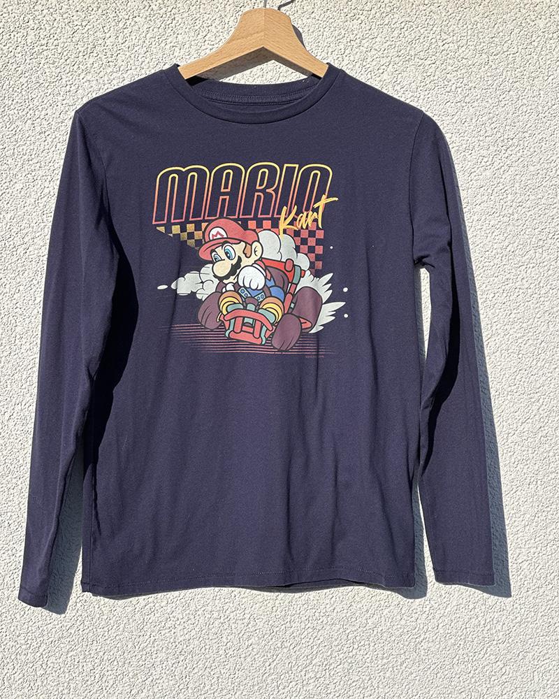 Children's t-shirt Gap blue Mario with long sleeves