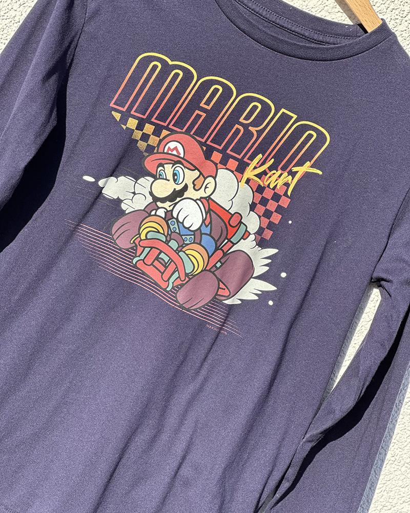 Children's t-shirt Gap blue Mario with long sleeves