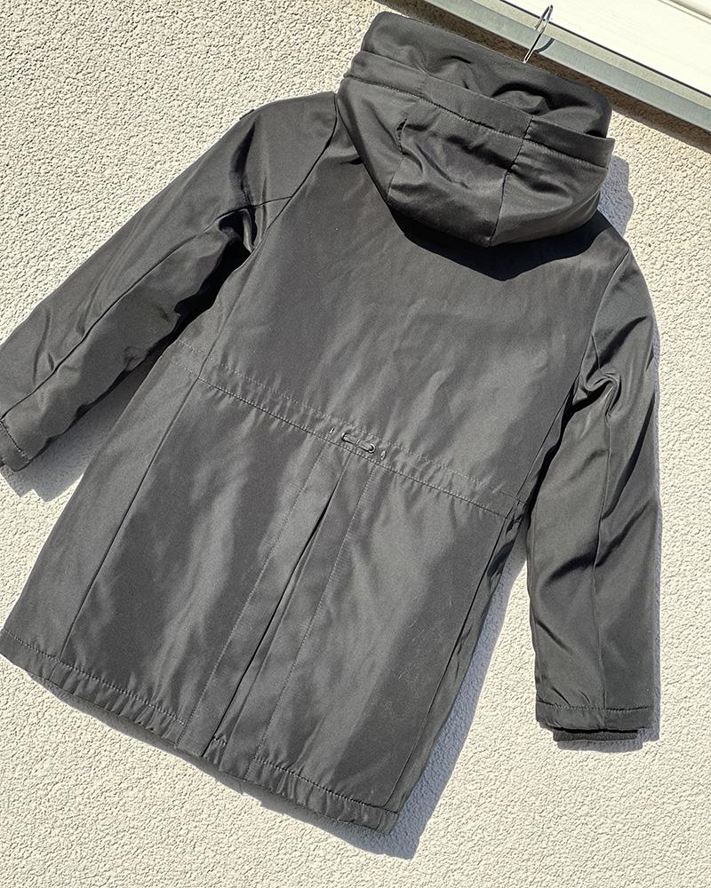 Bunda dětská Tommy Hilfiger modro-černá s kapucí