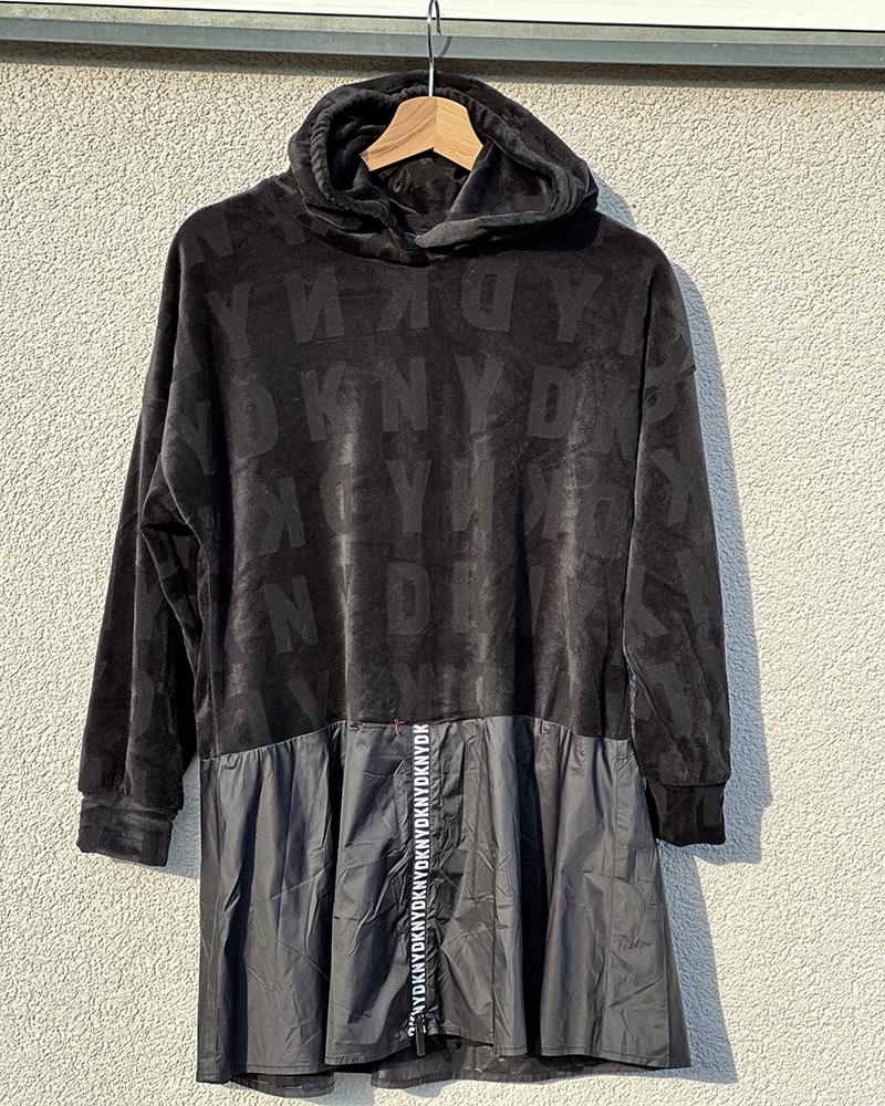 Children's dress DKNY suede black with hood