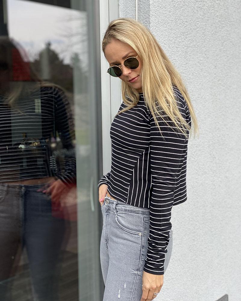 Triko dámské Replay pruhované kratší