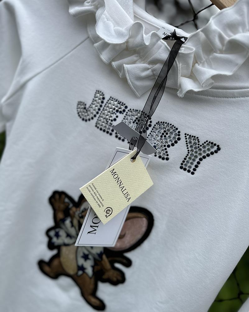 Šaty dětské Monnalisa JERRY bílé