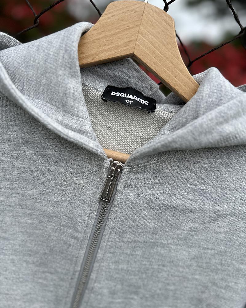 Dsquared2 gray children's sweatshirt with a hood