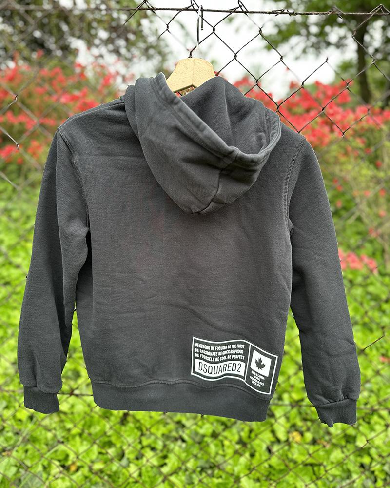 Mikina dětská Dsquared2 černá s kapucí