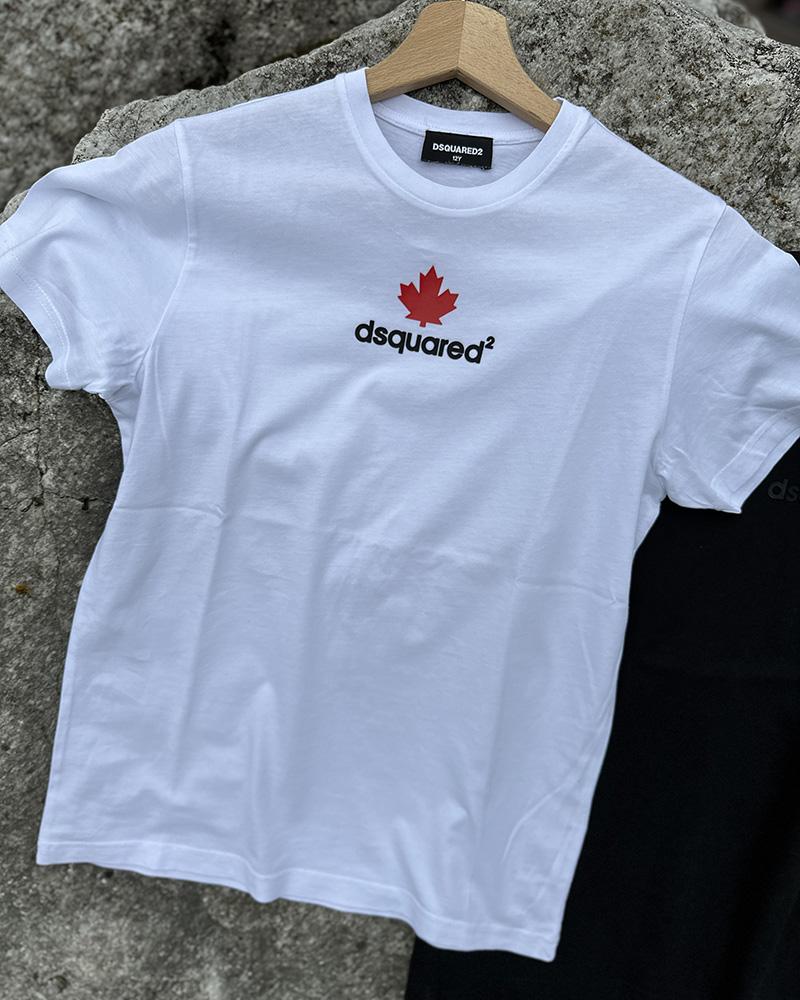 Children's T-shirt Dsquared2 white with a leaf