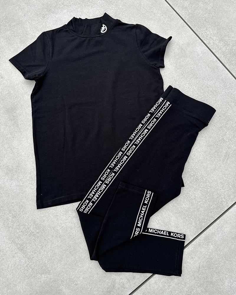 Triko dětské Michael Kors černé se stojáčkem