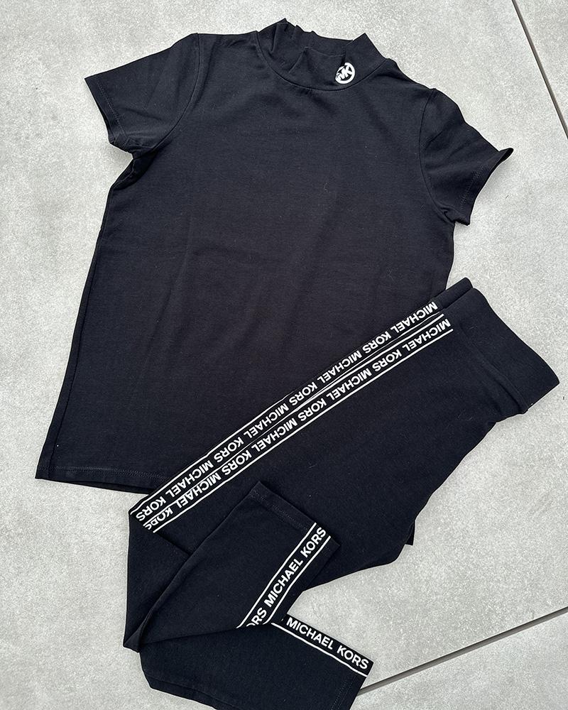 Triko dětské Michael Kors černé se stojáčkem