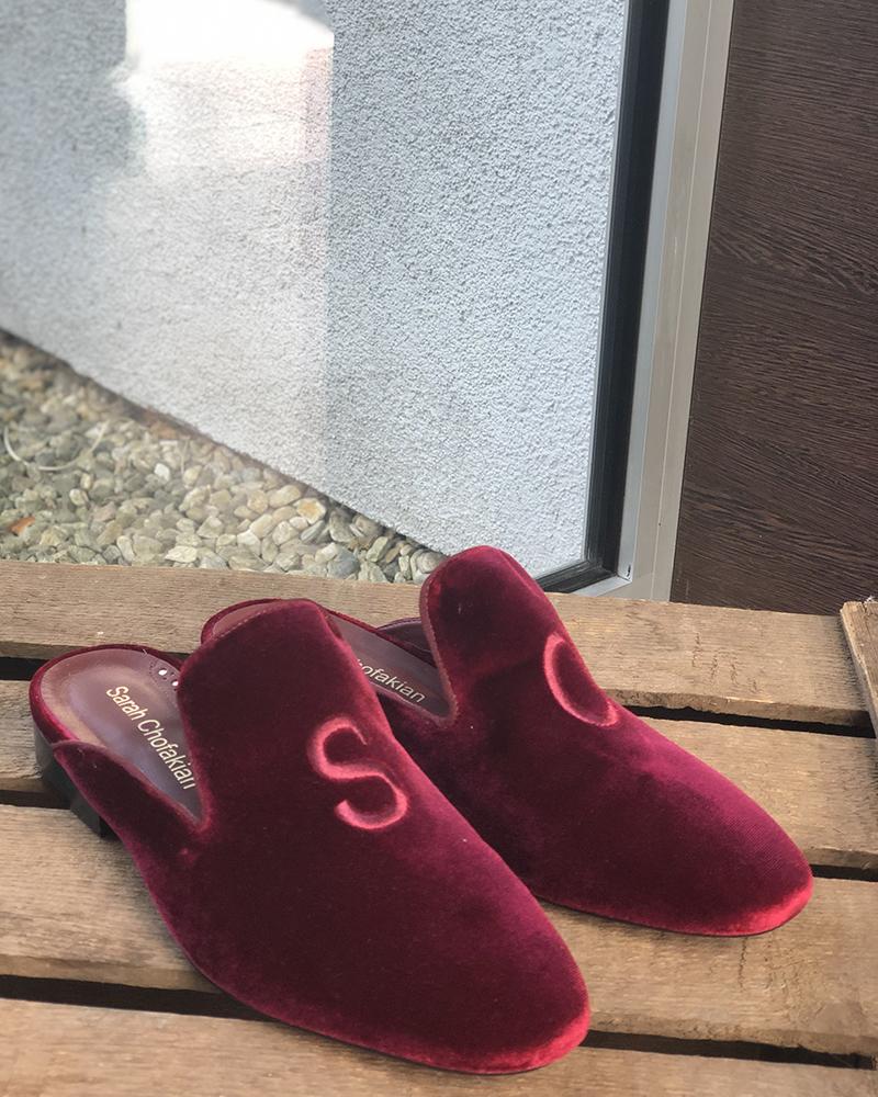 Nazouváky dámské Sarah Cofakain purpurové