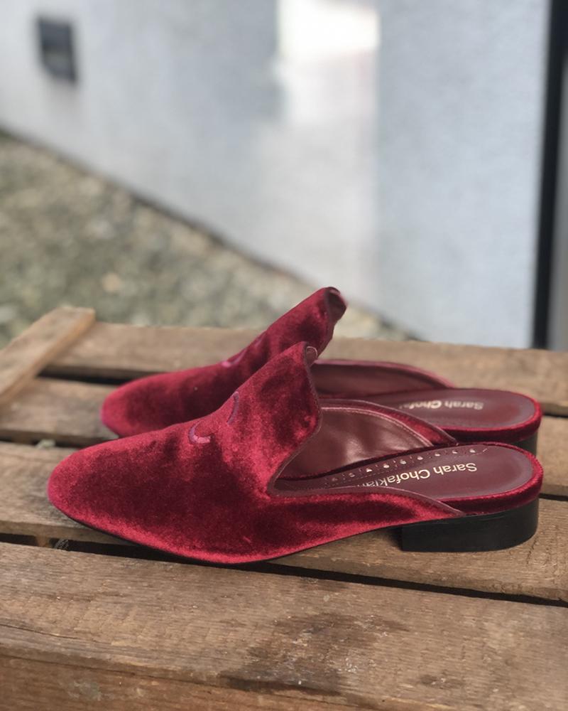 Nazouváky dámské Sarah Cofakain purpurové