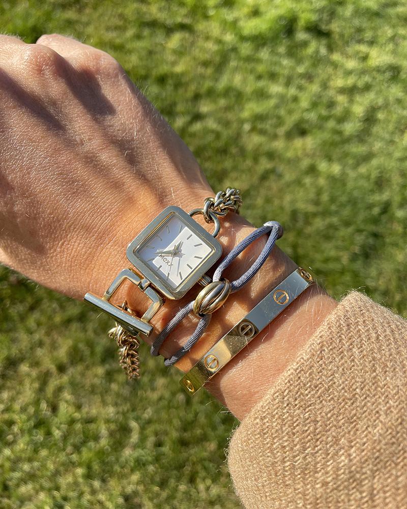 Women's watch Mexx golden on a chain