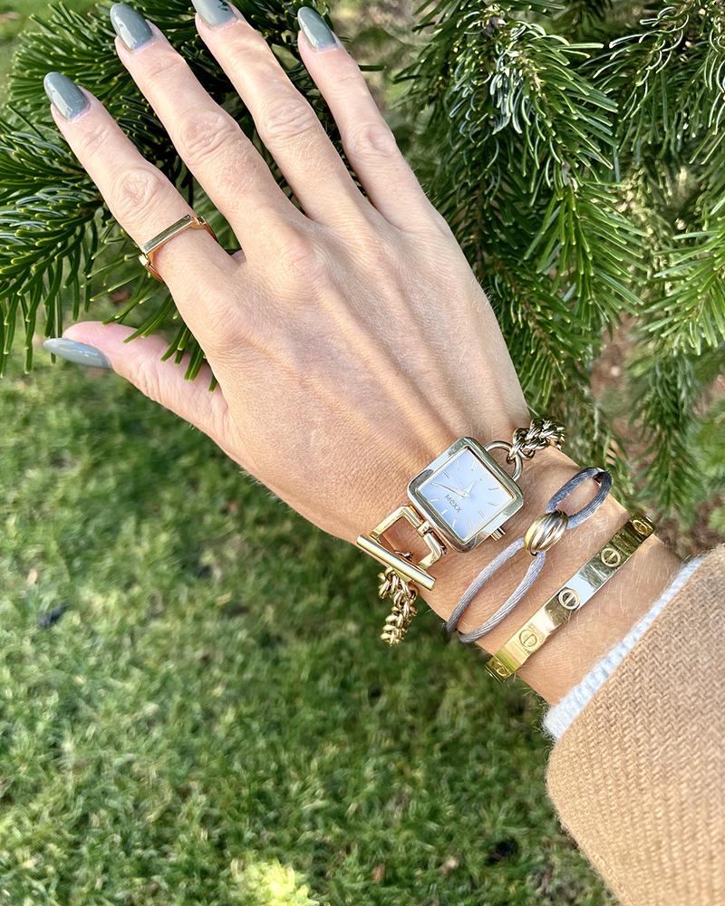 Women's watch Mexx golden on a chain