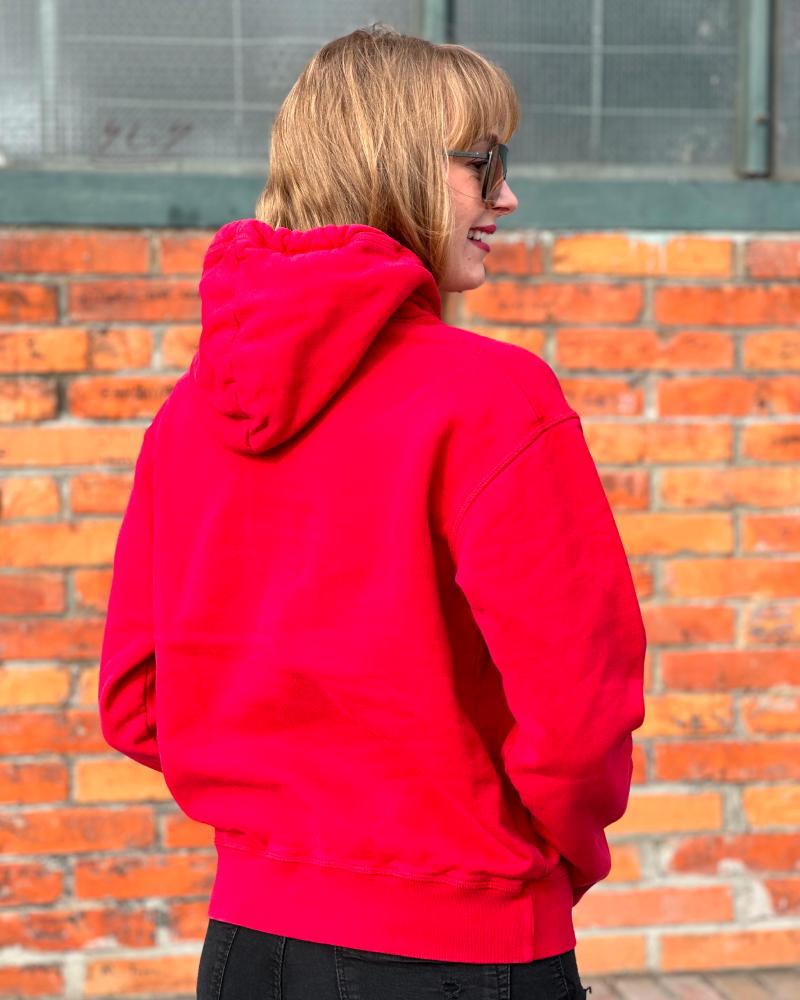 Mikina dámská Dsquared2 ICON červená s kapucí