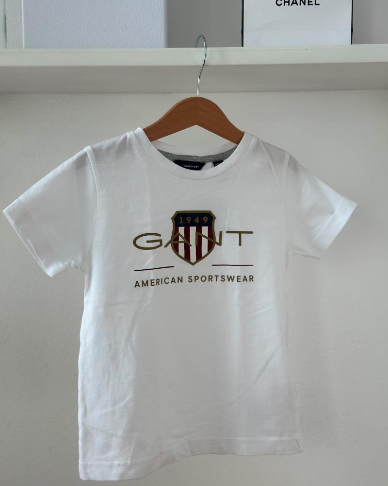 T-shirt for children Gant white with short sleeves